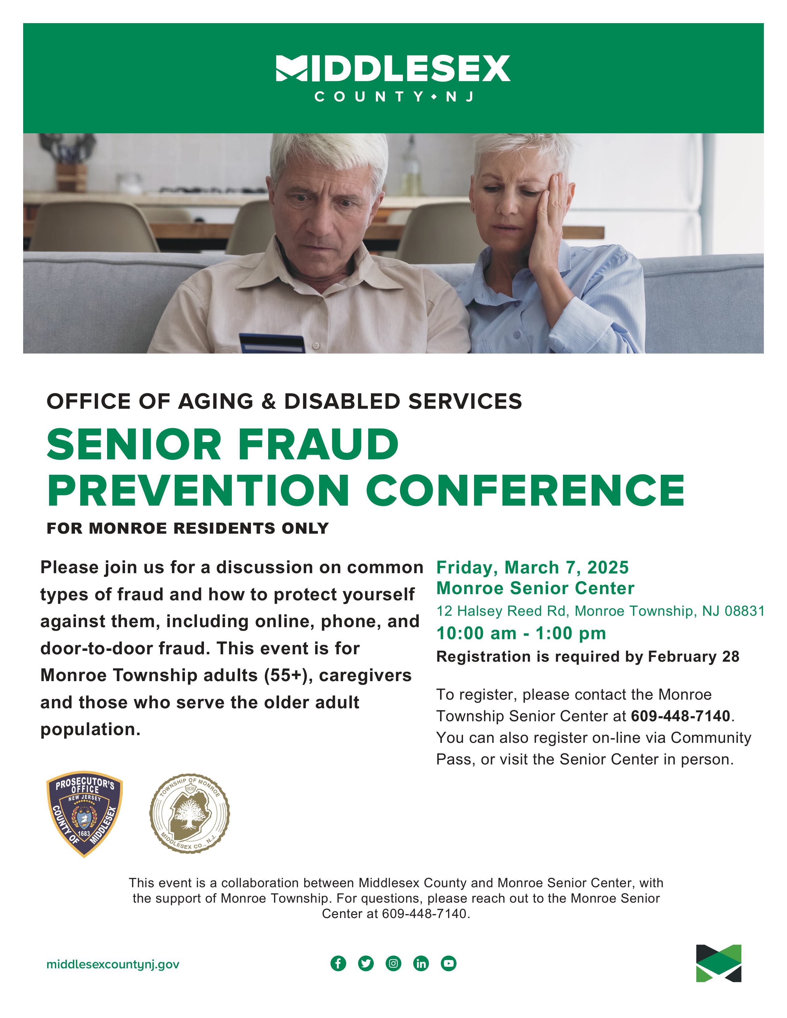 2025 Monroe Senior Fraud Prevention Conference Flyer 1