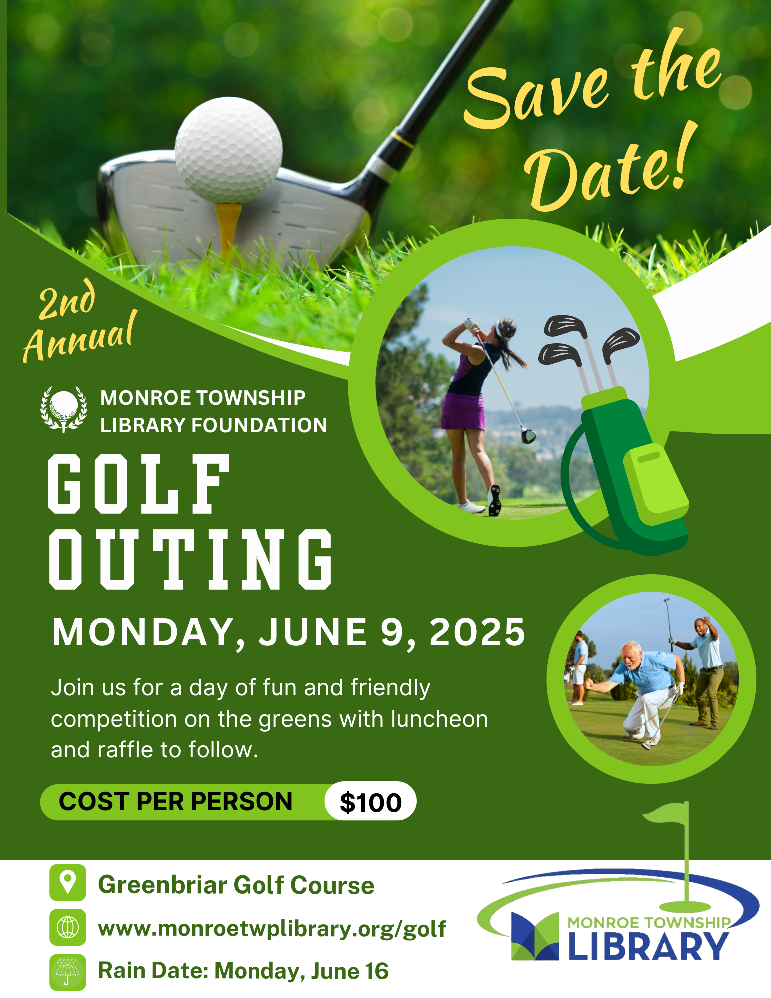 2025 Save the Date Golf Outing Flyer 3