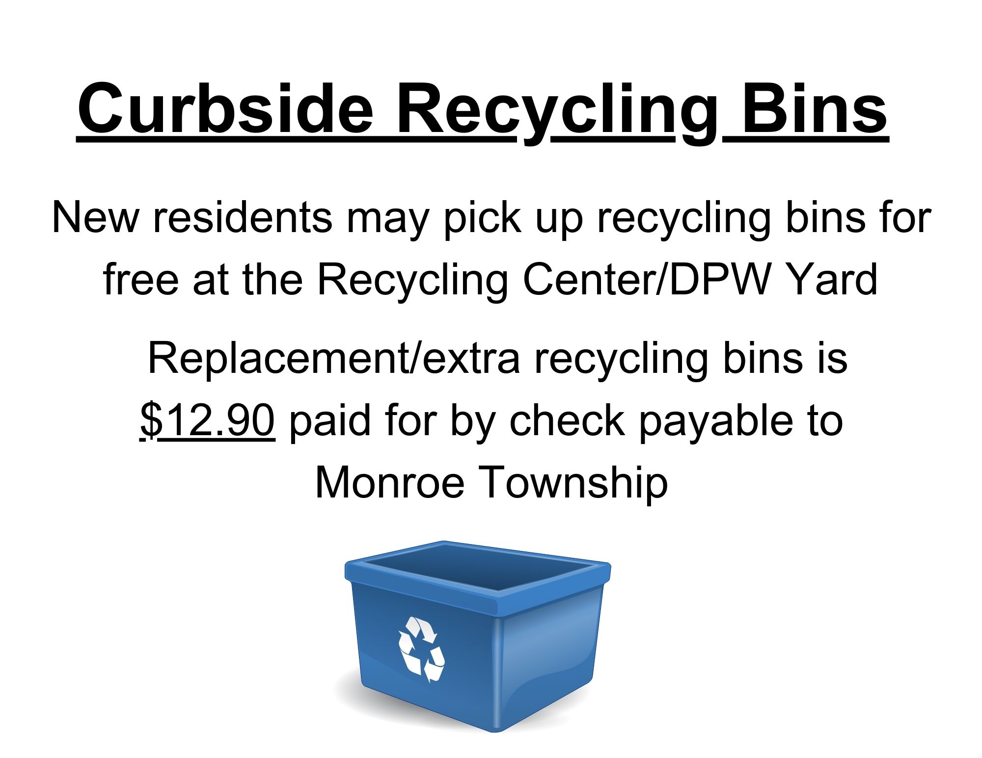 Curbside Recycling Bins