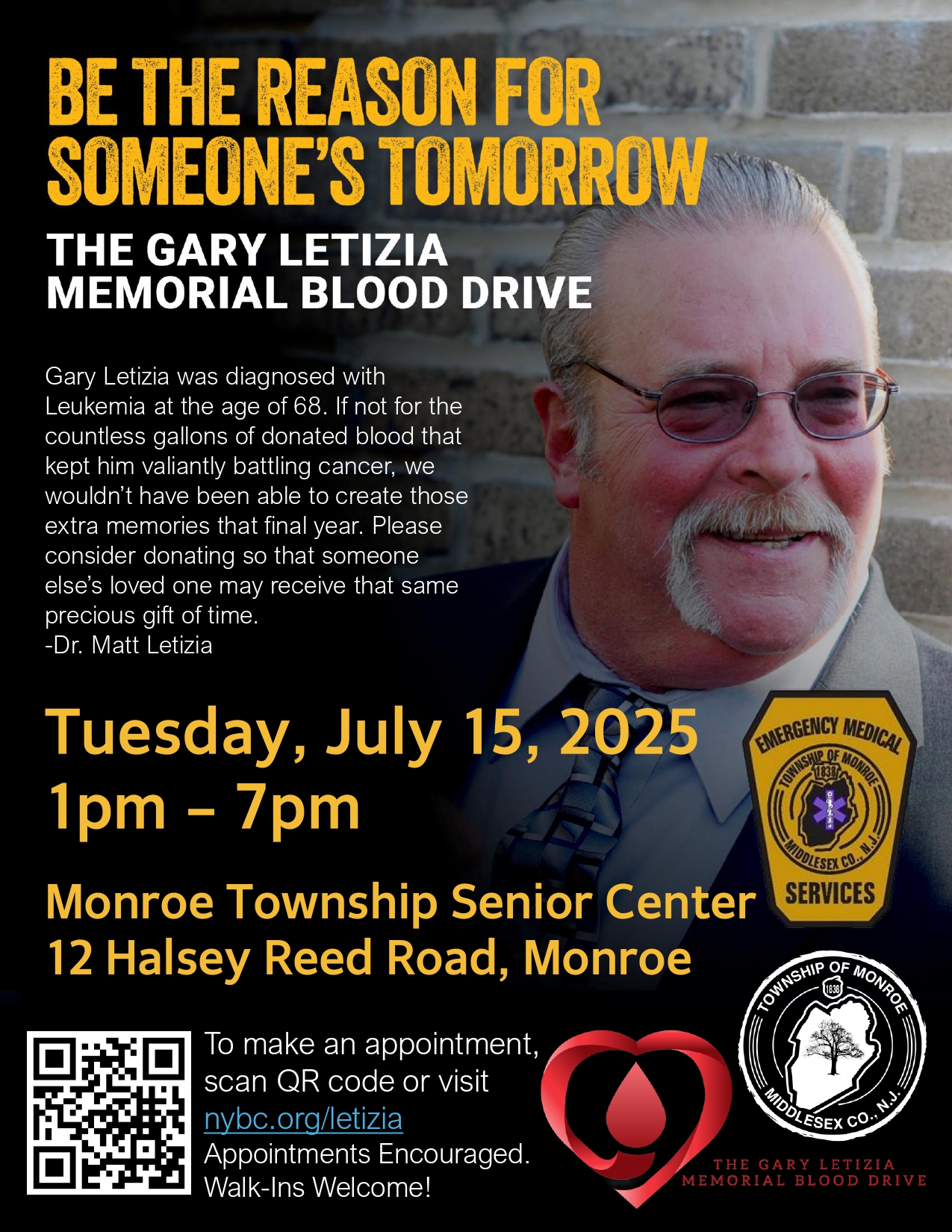 Gary Letizia Blood Drive Generic Flyer Monroe page 0001