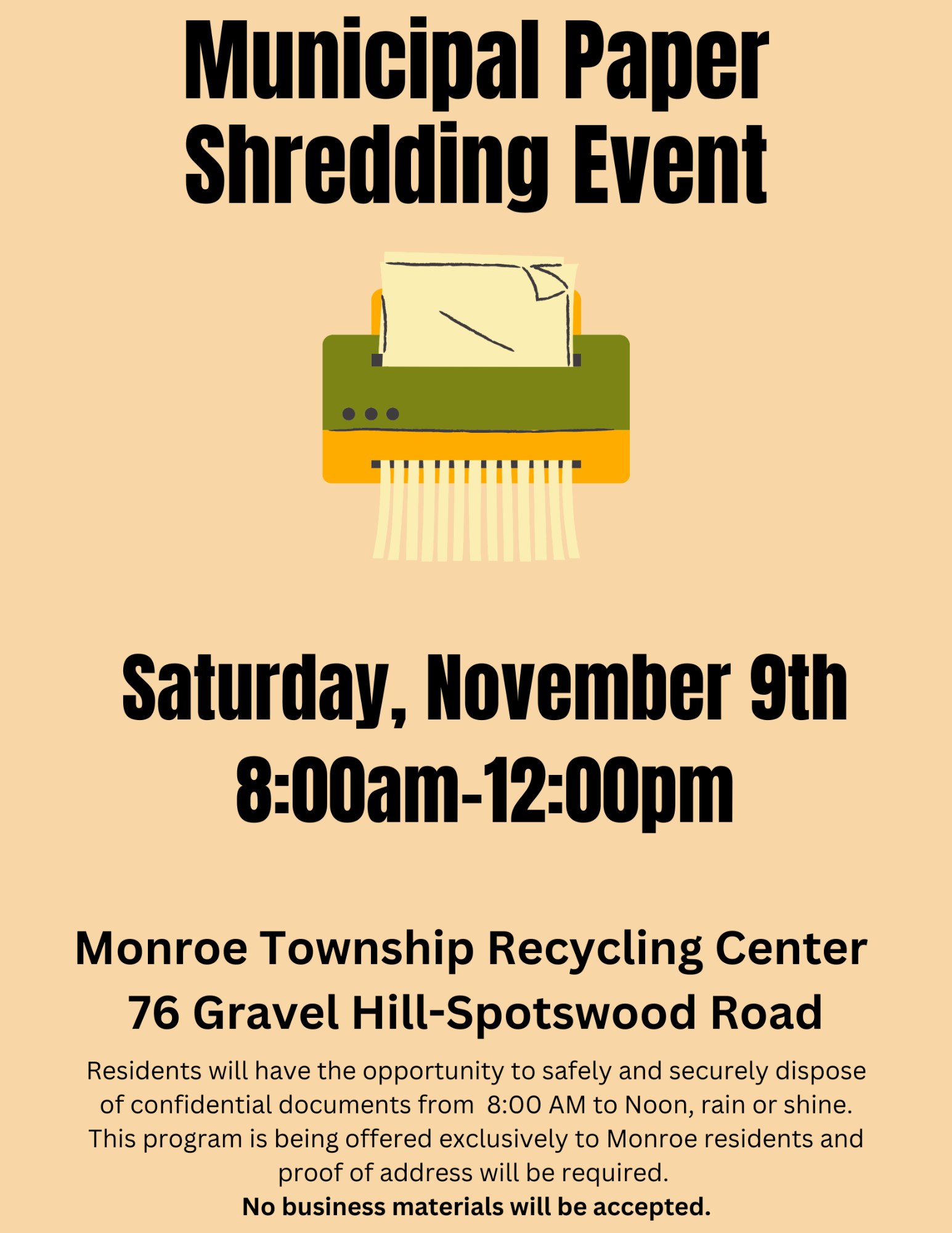 Municipal Shredding Nov