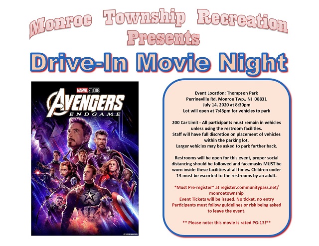Drive Up Movie Night Avengers Endgame