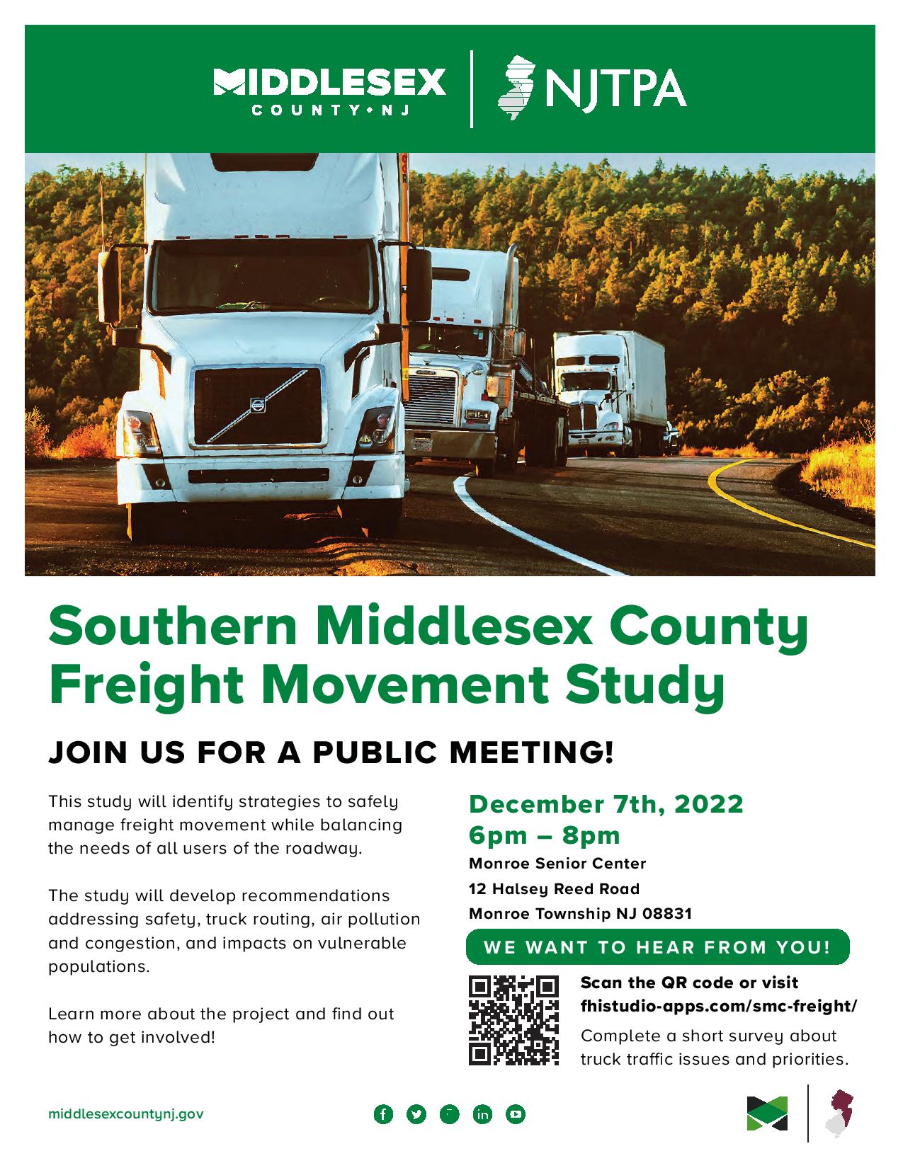 So Middlesex County Freight Study Public Meeting 1 Flyer English page 001