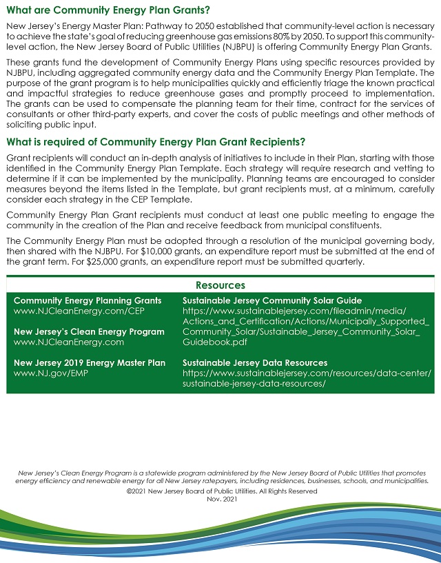 Community Energy Plan Grant One pager 2